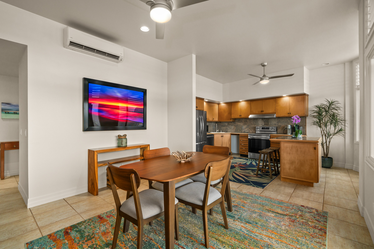 Dining area and kitchen